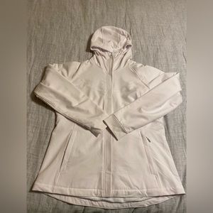 Kirkland brand white soft lined coat, size large.